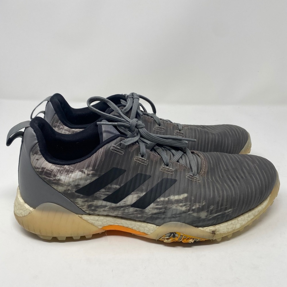 Adidas Codechaos 21 Primeblue Spikeless Golf Shoes Grey Orange GW5925 Mens 11